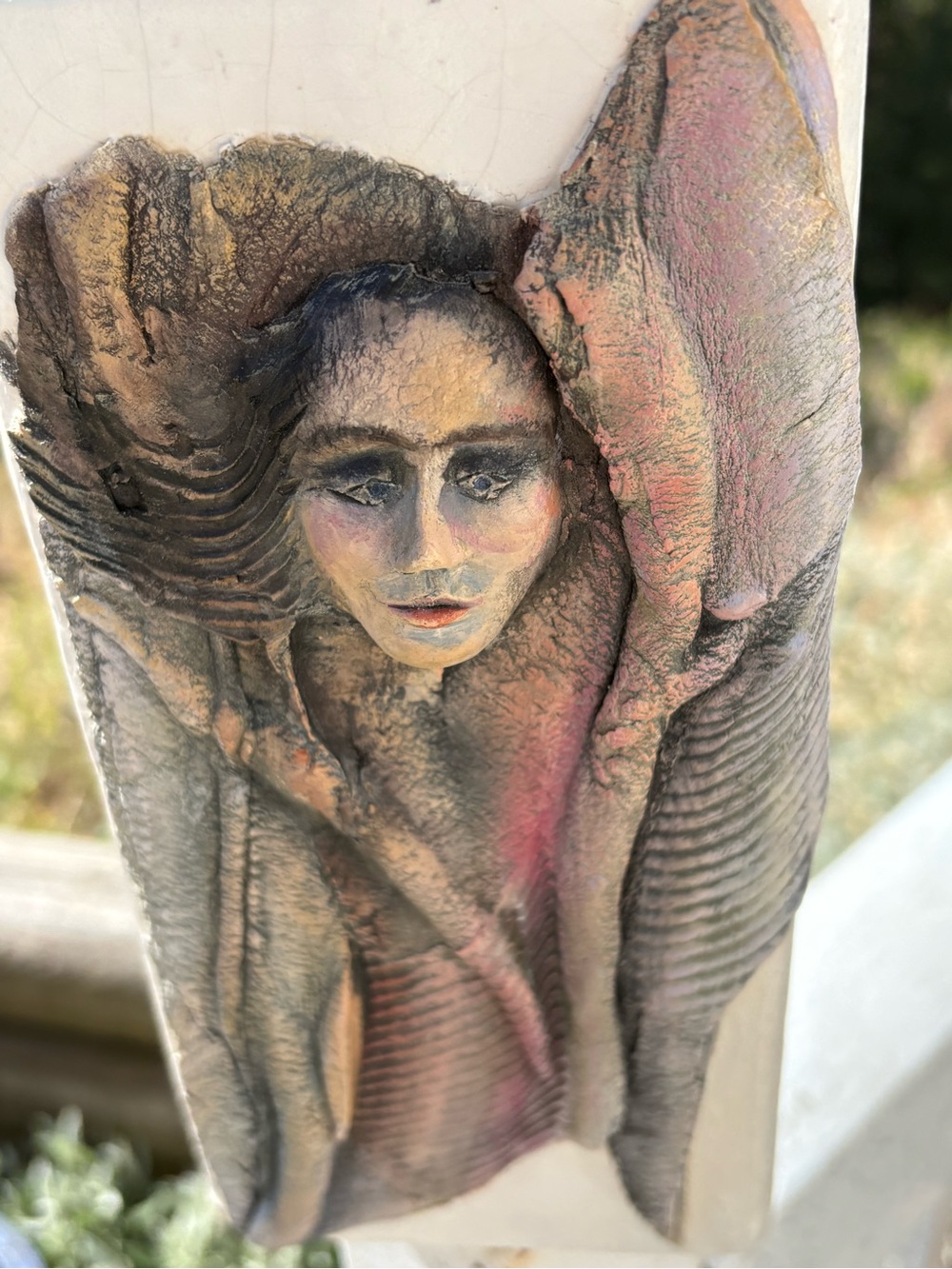 Great Art Studio Pottery Face Vase